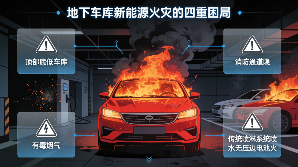 防消一体：地下车库新能源火灾的智能化破局之道——中旭宏卫移动隔离、精准灭火与智慧平台全案解析